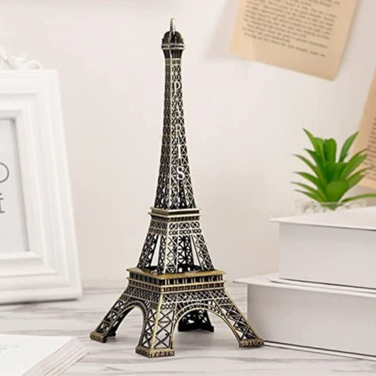 7-inch Eiffel Tower Statue Decor – Bronze Alloy Metal Paris Souvenir For Home, Office & Events